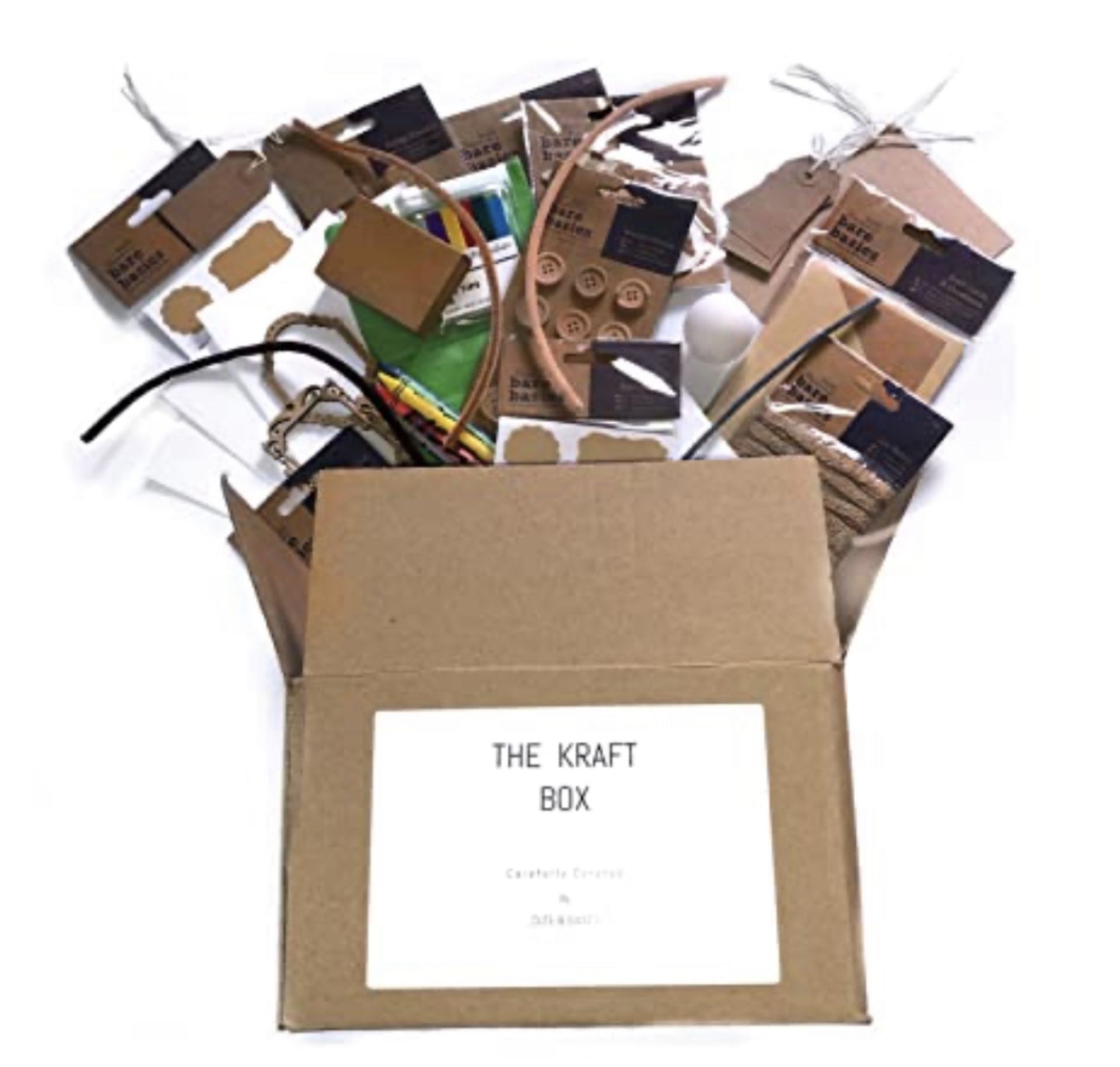The Kraft Box - Pre-Filled Craft Box Busy Box - Gift Box for Kids