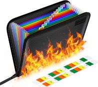 ABC life Expanding File Folder Fireproof Document Bag Portable Fireproof Organiser RRP £16.99