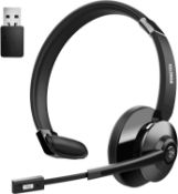 RRP £37.99 Vonztek Wireless Headset, Bluetooth Headset with Microphone Noise Canceling