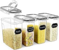 Wildone Food Storage Containers [Set of 4] Large Airtight Storage Keeper 4L RRP £20.99