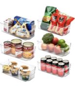 Ezoware 6-Packs Kitchen Clear Storage Organiser Stackable Containers RRP £18.99
