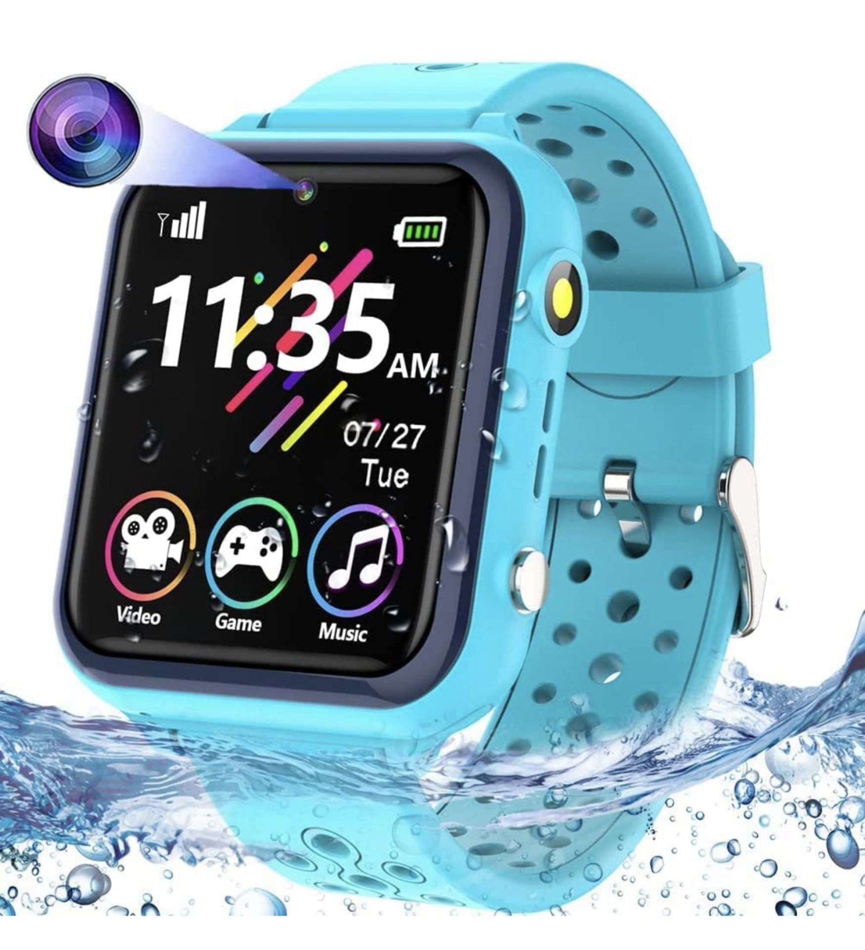 RRP £29.99 Kids Smart Watch Phone Waterproof Smartwatch with Music, Video, Camera