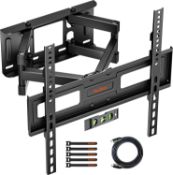 Redbat TV Wall Mount for 23-60 Inch LED LCD Flat & Curved TVs, Swivels Tilts & Rotates