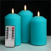 Eywamage Turquoise Blue Flameless LED Candles with Remote Real Wax Candles RRP £19.99