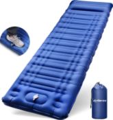RRP £60 Set of 2 x Arlierss Camping Mat, 12cm Inflatable Camping Mattress with Built-in Pump