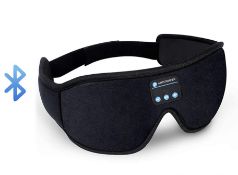 RRP £46 Set of 2 x Sleep Headphones Bluetooth 5.0 Wireless 3D Eye Mask Sleeping Headphones