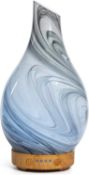 RRP £29.99 Essential Oil Diffuser, Art Glass Aromatherapy 100ml Ultrasonic Scent Diffuser