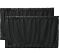 SourcingMap 2Pcs 70 x 39cm Black Adjustable VIP Car Window Curtain UV Sunshade