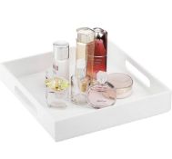 Wuweot White Square Tray 30cm Acrylic Serving Tray Decorative Cosmetics Organiser RRP £16.99