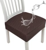 RRP £45 Set of 2 x 4-Pieces JUNZHE Diamond Lattice Waterproof Chair Seat Covers Slipcovers