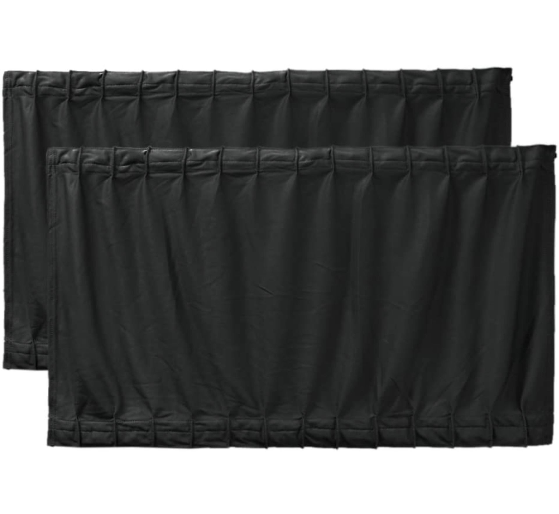 SourcingMap 2Pcs 70 x 39cm Black Adjustable VIP Car Window Curtain UV Sunshade