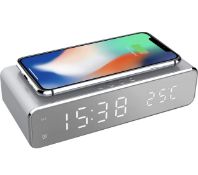 RRP £29.99 Precision Alarm Clock with Wireless Phone Charger
