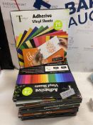 RRP £135 Set of 9 x Adhesive Vinyl Sheets 75 Sheet 12" x 12" Assorted Colours