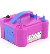 Nestling Electric Balloon Pump Portable Dual Nozzle Balloon Electric Pump, Pink