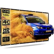 Projector Screen Foldable 120 Inch Projection Screen 16:9, Set of 2