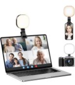 RRP £24.99 Atumtek LED Video Light Mini Selfie Light Rechargeable Clip On Ring Light