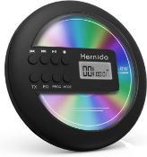 RRP £39.99 Hernido Portable Personal CD Player Compact with FM Transmitter, USB Rechargeable