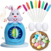 RRP £69 set of 3 x Easter Eggs Decorating Kit, DIY Painting Motorized Music LED Lights Bunny
