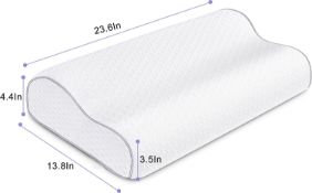 RRP £24.99 BDTFO Memory Foam Pillow for Neck Pain, Orthopedic Cervical Contour Pillow