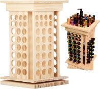 RRP £59.99 ybaymy Wooden Rotating Oils Display Over 120 Bottles Essential Oils holder