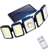 RRP £25.99 VSaten Solar Lights Outdoor Motion Sensor 300 LED Security Lights with Remote
