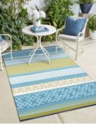 RRP £91.99 Green Decor Reversible Recycled Plastic Rug Garden Patio Indoor, 150 x 240cm