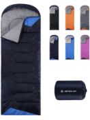 RRP £29.99 Jeaquia Sleeping Bag for Adults Backpacking Lightweight Waterproof Sleeping Bag