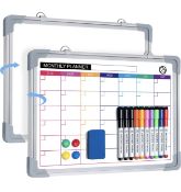 Arcobis Magnetic A3 Whiteboard Monthly Planner Double Sided with Pens Set RRP £19.99