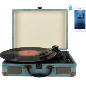 RRP £44.99 Mersoco Vinyl Record Player Belt Drive Vintage Record Player Bluetooth Turntable