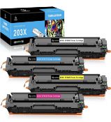 RRP £71.99 LeciRoba 203X CF540X for HP 203X 203A CF540X CF540A Cartridges HP LaserJet Pro 4pk