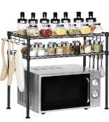 RRP £24.99 Songmics Microwave Oven Rack 2-Tier Kitchen Countertop Storage Organiser