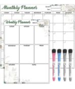 RRP £45 Set of 3 x Sliandtelly White Board Calendar 2Pcs Planner Self Adhesive with Pens