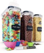 Chef's Path Cereal Containers 4L Set of 3 Airtight Food Storage Containers RRP £19.99
