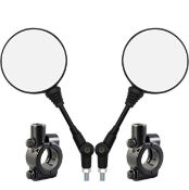 RRP £30 Set of 2 x 2-Pack Motorcycle Rearview Mirror Handlebar Mirror Mount Clamps