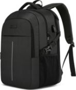 Extra Large Backpack 50L, Water Resistant 17" Travel Laptop Bag USB Charging Port RRP £29.99