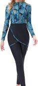 RRP £37.99 Seafanny Womens' 3 Pieces Swimwear Full Cover Modest Swimsuit, XL