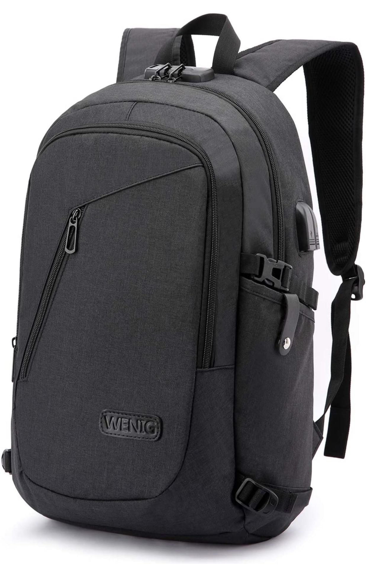 Anti-Theft Laptop Backpack, Business Travel Bag USB Charging Port, Water Resistant RRP £28.99