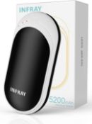 RRP £19.99 Infray Hand Warmer and Power Bank Rechargeable USB 5200mAh Pocket 1-Pack Heater