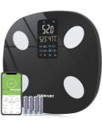RRP £26.99 INSMART Body Weight Scale Smart Bluetooth Digital Scale, Heart Rate & Body Balance