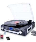 RRP £67.99 DIGITNOW! Vinyl Record Player, Bluetooth Turntable with Stereo Speakers, USB/ SD