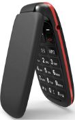 RRP £29.99 USHINING Flip Mobile Phone Pay As You Go Simple GSM Dual Sim Basic Button