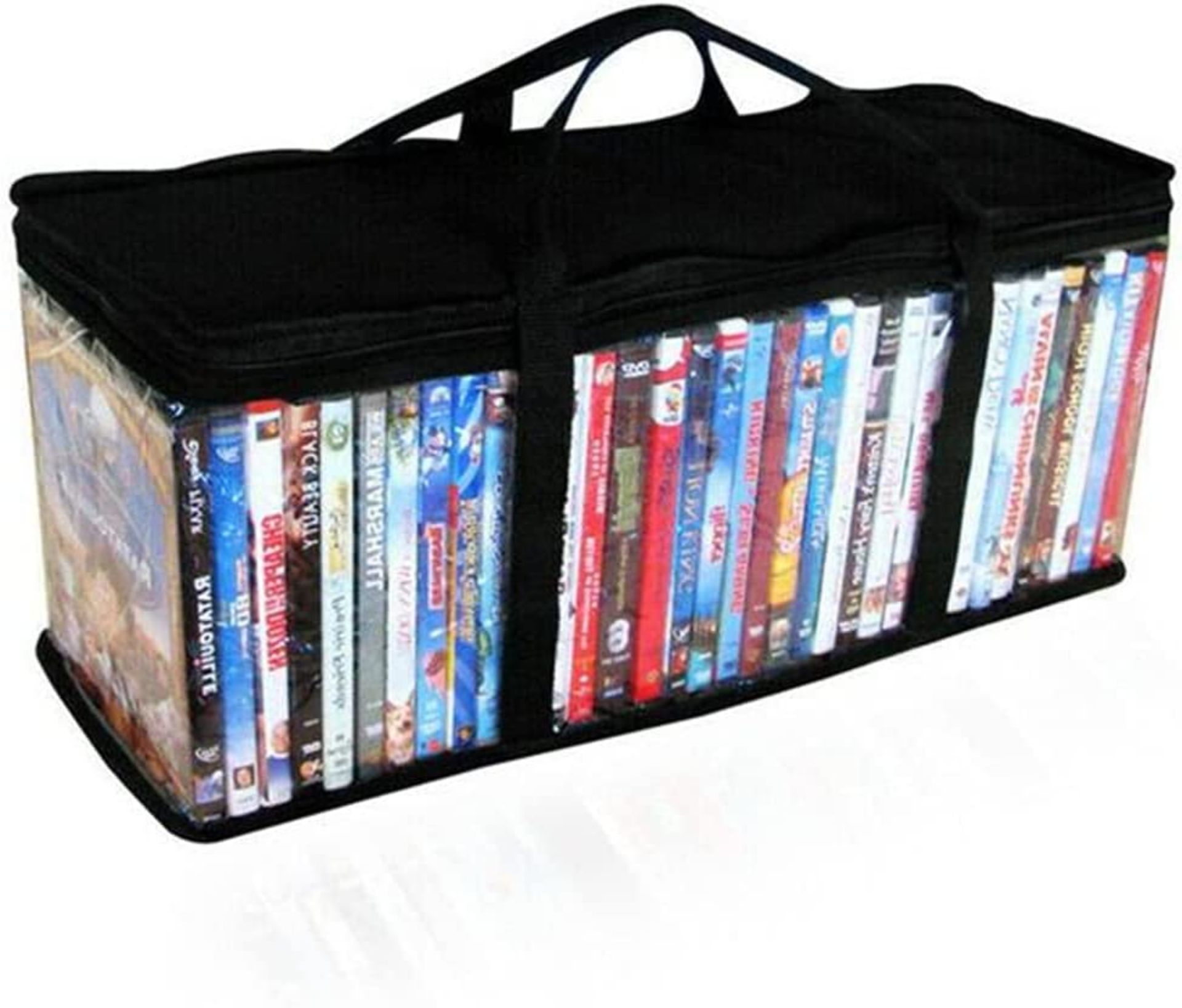 RRP £24 Set of 3 x Monland Clear Holds DVD CD Holder Easy Zip Closure Carry Bag Organizer