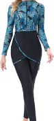 RRP £37.99 Seafanny Womens' 3 Pieces Swimwear Full Cover Modest Swimsuit, M