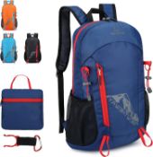 RRP £30 Set of 2 x Lywencom Hiking Backpack,21L Sports Lightweight Folding Waterproof Ultra-Light