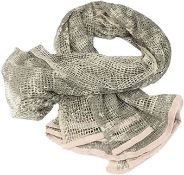 RRP £32 Set of 2 x LOOGU Net Scarf, Tactical Camouflage Net Scarf for Sports and Leisure
