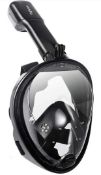 RRP £24.99 Flyboo Snorkel Mask 180'View Panoramic Full Face Snorkelling Mask