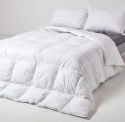 RRP £74.99 Homescapes - White Goose Feather & Down 10.5 Tog 100% Cotton Duvet, Super King