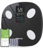 RRP £26.99 INSMART Body Weight Scale Smart Bluetooth Digital Scale, Heart Rate & Body Balance