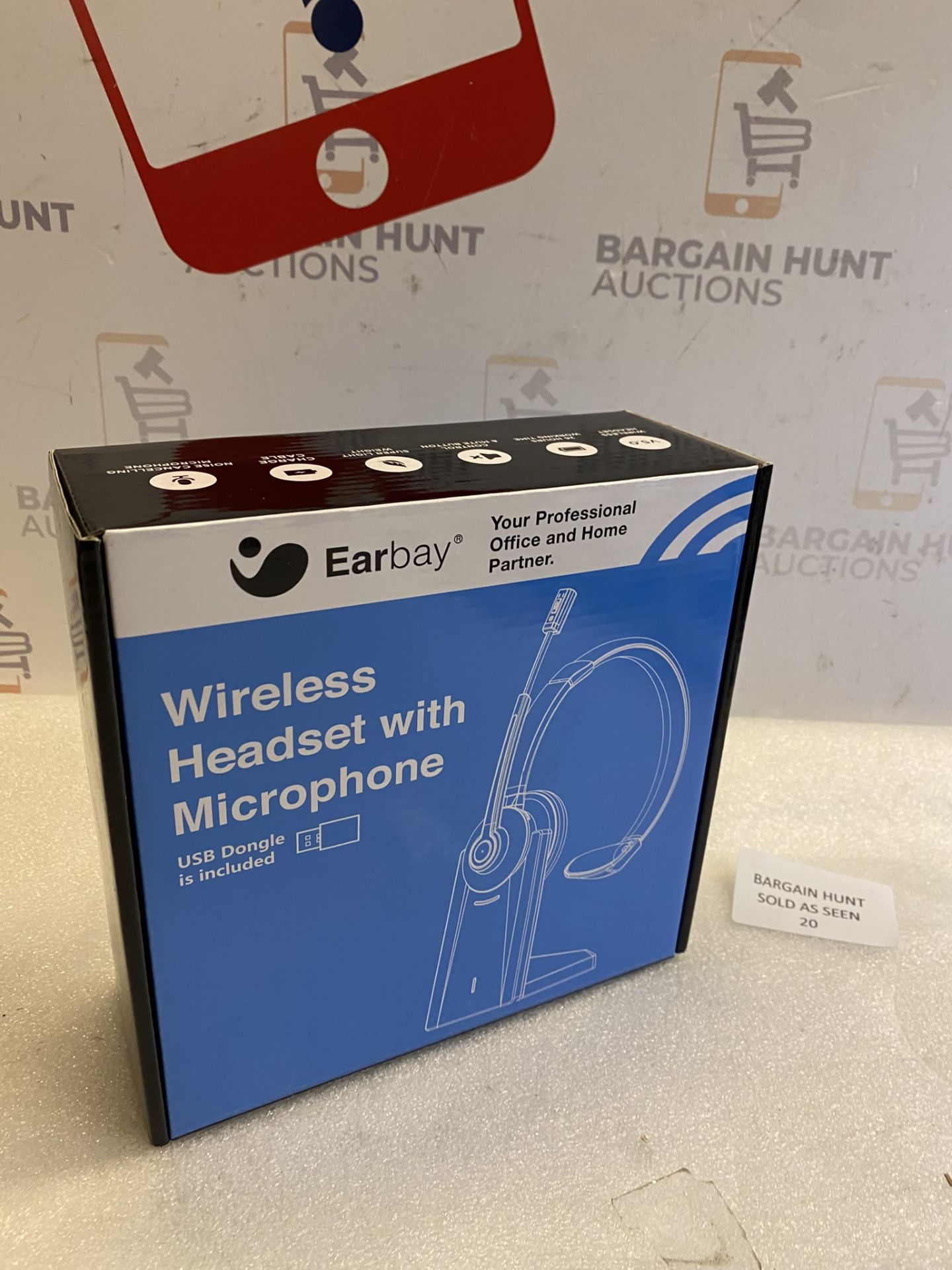 RRP £47.99 Earbay Wireless Headset with Microphone, Bluetooth Headset with Mic & USB Dongle - Image 2 of 2