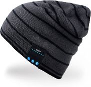 Bluetooth Beanie Hat, with Wireless Stereo Headset Speaker Mic Hands Free (colours may vary)